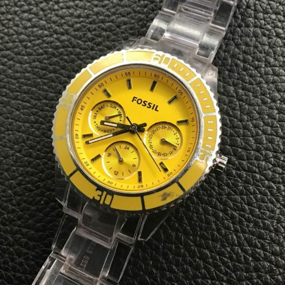 Ladie's Fossil Yellow on Clear - Picture 2 of 6